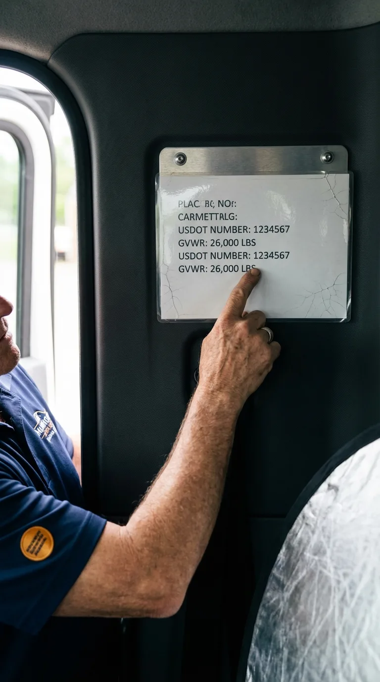 USDOT licensing placard verification in Fort Montgomery
